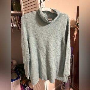 J.Jill Cozy Light Blue Turtleneck Sweater